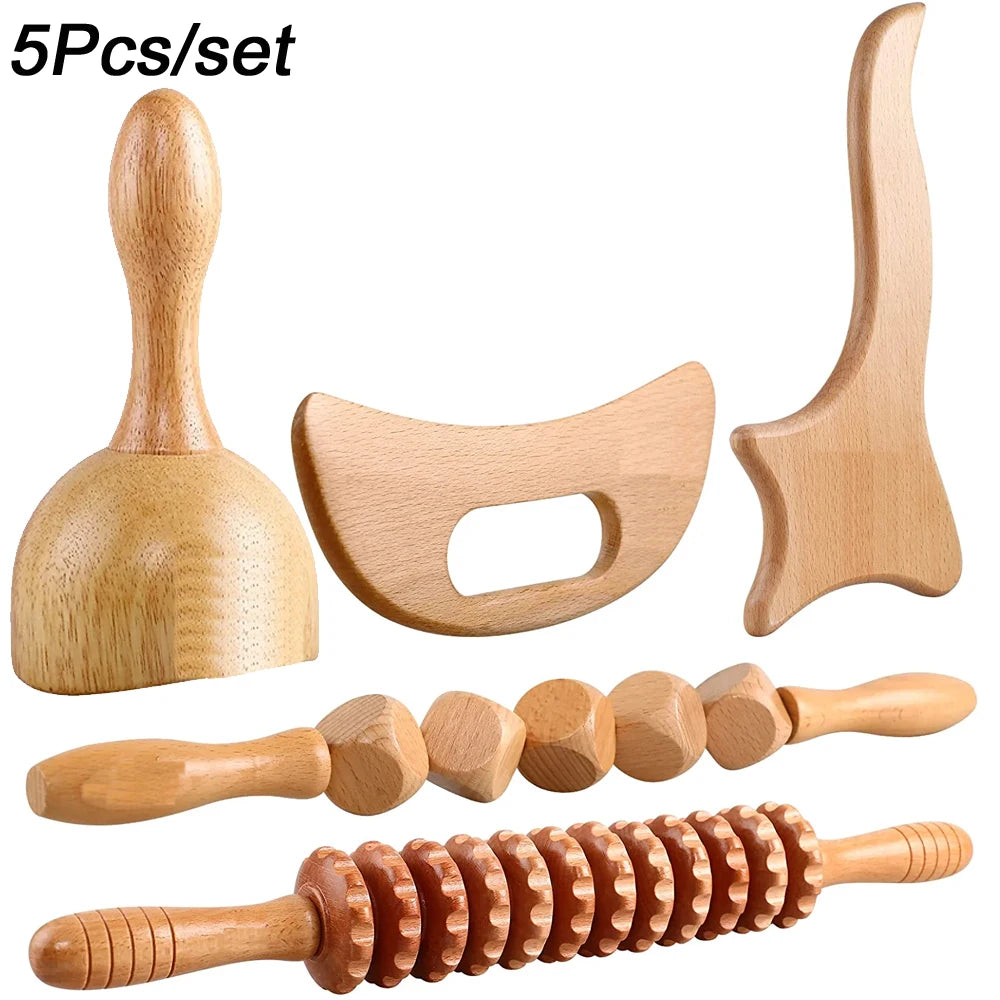 Wood Therapy Massage Tools,Maderoterapia Kit,Body Sculpting Massager,Wood Therapy Tools for Body Shaping,Body Sculpting Tools