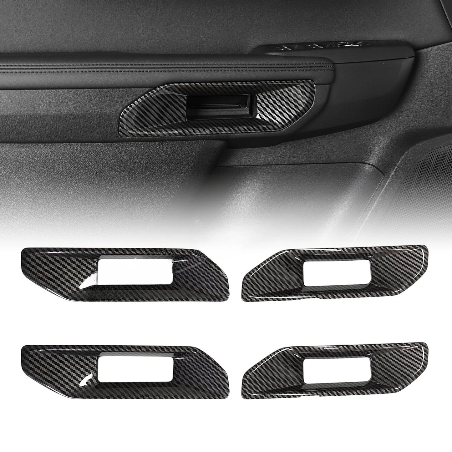 Fit for Ford Ranger 2024 2025 Interior Protection Sticker Carbon Fiber Grain Gear Shift Panel Cover Trim
