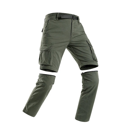 Spring Men Cotton Cargo Pants + Shorts Men Summer Multi-Pocket Shorts Pants Mens Joggers Sweatpant Casual Shorts Trousers Male
