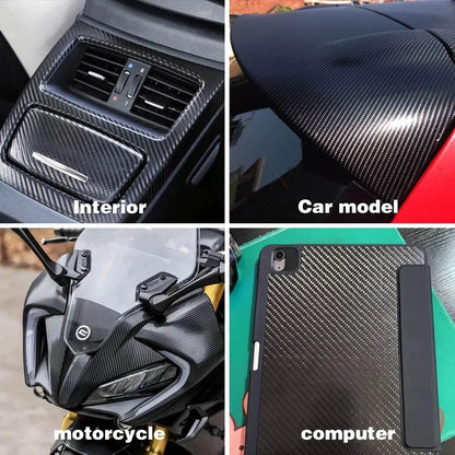 Glossy Matte Carbon Fiber Vinyl Car Wrap Films Bubble Free for Car Sticker Laptop Skin Phone Cover Motorcycle Vehicle Decal