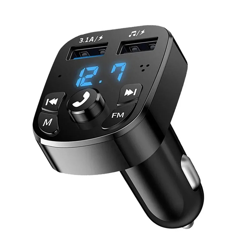 1/2/4/6pcs Bluetooth 5.0 Fm Transmitter Car Mp3 Player Wireless Hands-Free Audio Receiver Car Radio Dual USB Fast Charger