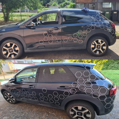 Car Creative Honeycomb Open Style Sticker Auto Graphics Vinyl Decor Tuning Car Side Sticker For Audi BMW Hyundai Ford Jeep Fiat