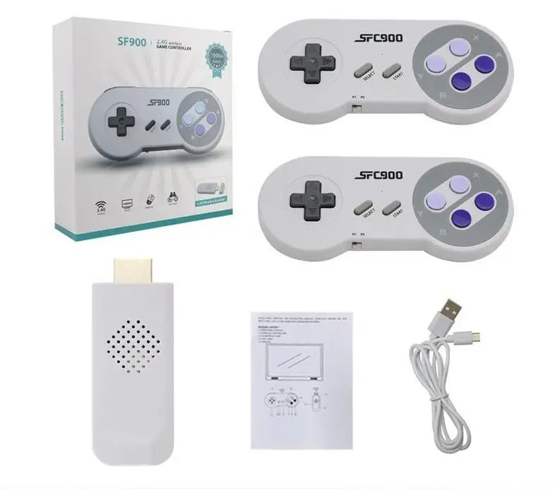 SF900 Mini Video Game Console 2.4G Dual Wireless Console Game Stick 5000 Classical Games TV Game Sticks Game Gifts