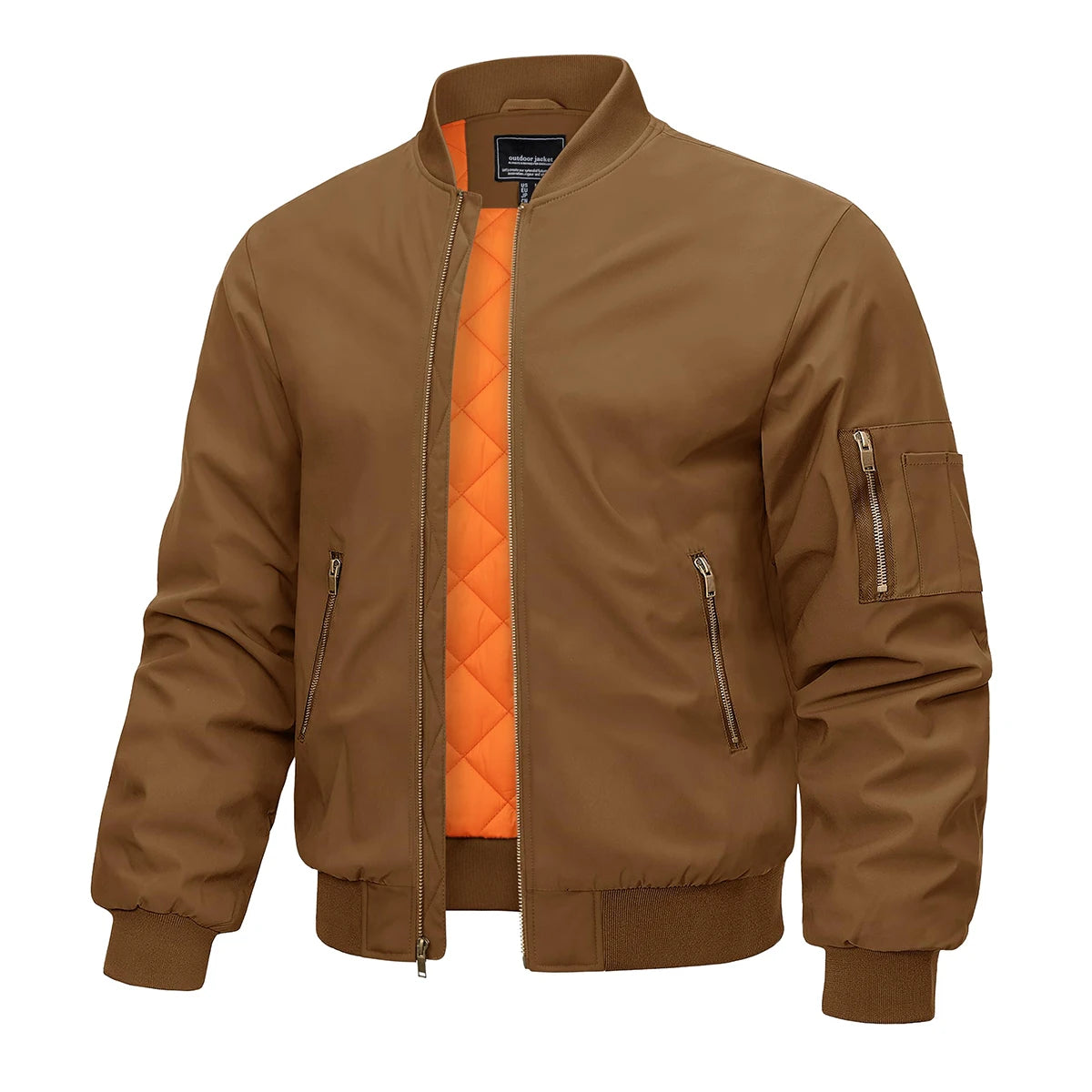 MAGCOMSEN Bomber Jacket Men Warm Zip Up Winter Padded Coat Casual Baseball Jackets Pilot Windbreaker Varsity Jackets