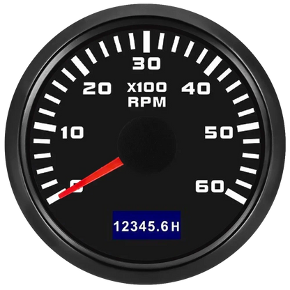3000/4000/6000/7000/8000 RPM Gauge with Hourmeter Gauge 52mm Tachometer Waterproof 7 Color Backlight Tacho Gauge For Car Boat