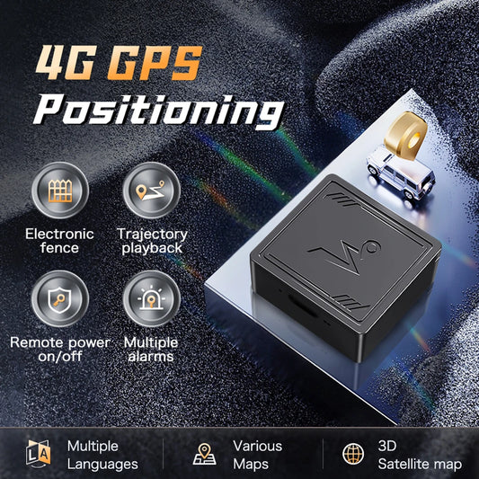 4G GPS Tracker for Cars/Electric Motorcycles Real-Time Positioning Device Vibration Alarm ABS+PC Portable Anti-Lost Locator ﻿