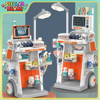 30Pcs/set Simulated Dentist Doctor Set Tool Desk Dental Doctor Playset Game Kit for Girl Pretend Play Doctor Tools Children Toy
