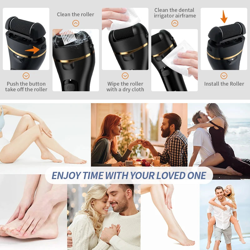 19in1 USB Rechargeable Electric Feet Callus Remover, Portable Electric foot grinder set, Ideal Gift - Professional Pedicure Tool