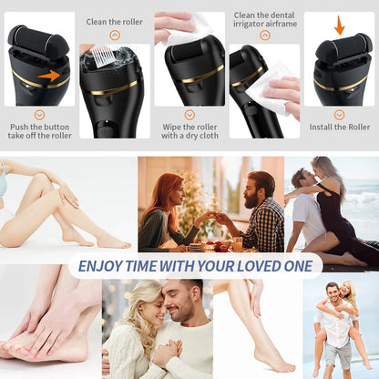 19in1 USB Rechargeable Electric Feet Callus Remover, Portable Electric foot grinder set, Ideal Gift - Professional Pedicure Tool