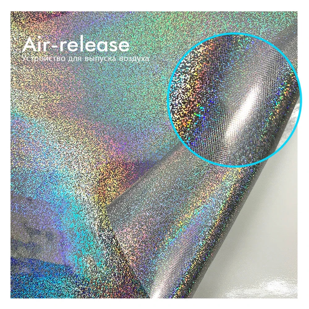 Car Stickers Laser Dot Silver Sticker Vinyl Wrap Diy Car Body Color Change Sticker Waterproof Scratch Resistant Car Accessories