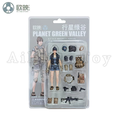Ou Ying Studio 1/18 Planet Green Valley PGV 3.75inch Action Figure Girls War EFSA Female Figures Anime Model