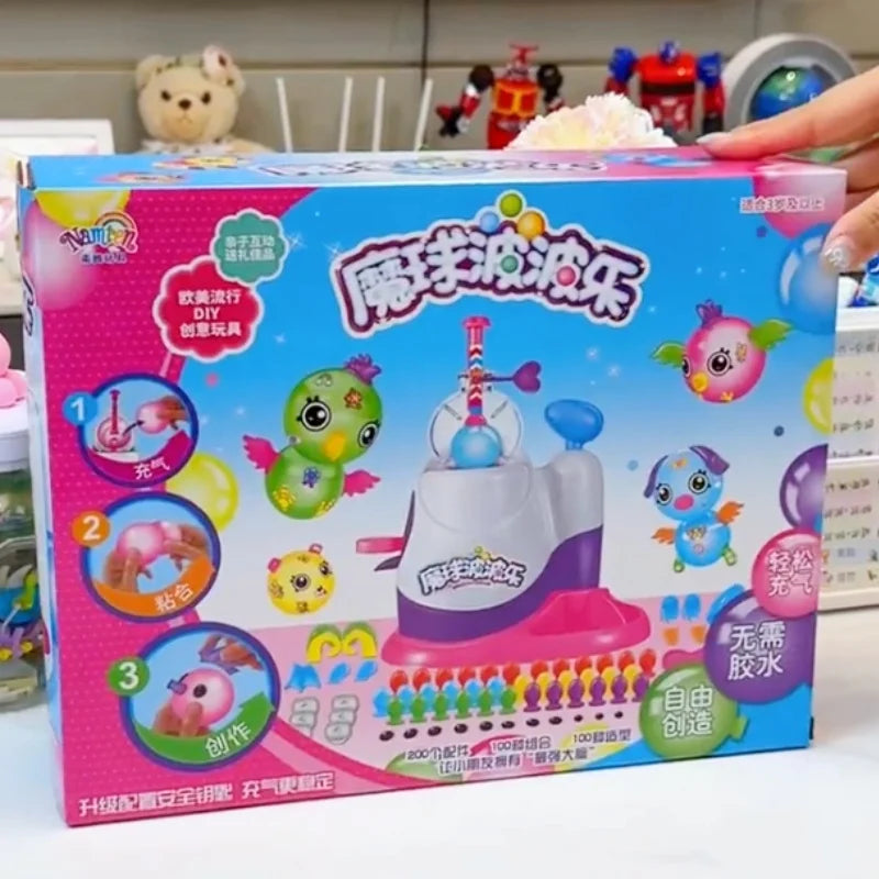Magic Bobo Sticky Fun Balloon Inflator Creative Handmade Diy Parent-Child Interaction Anti-Stress Educational Toys Decor Gift