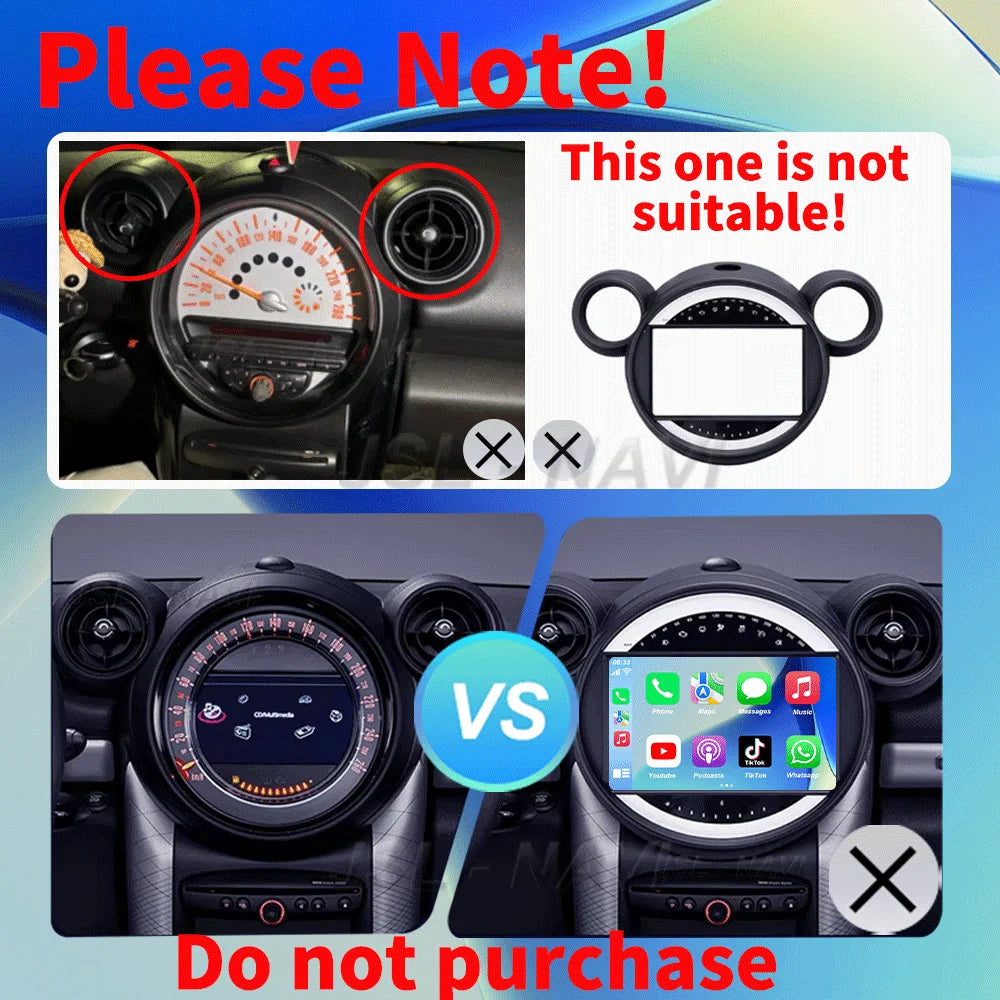 Car Radio Android 16 For BMW Mini Cooper R56 R60 R51 2006 - 2015 GPS Carplay Navigation Stereo Auto DSP BT DVD Multimedia Player