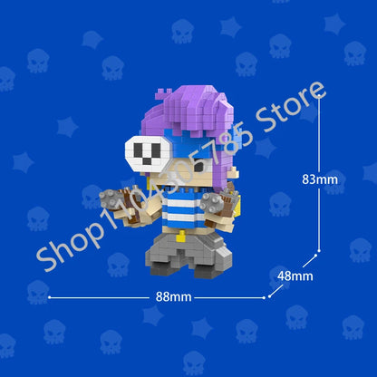 Mini Anime Brawl Stars Figures Pack Fashion Original Decorations Cartoon Heroes Model Dolls Boys Christmas Gifts Collectible