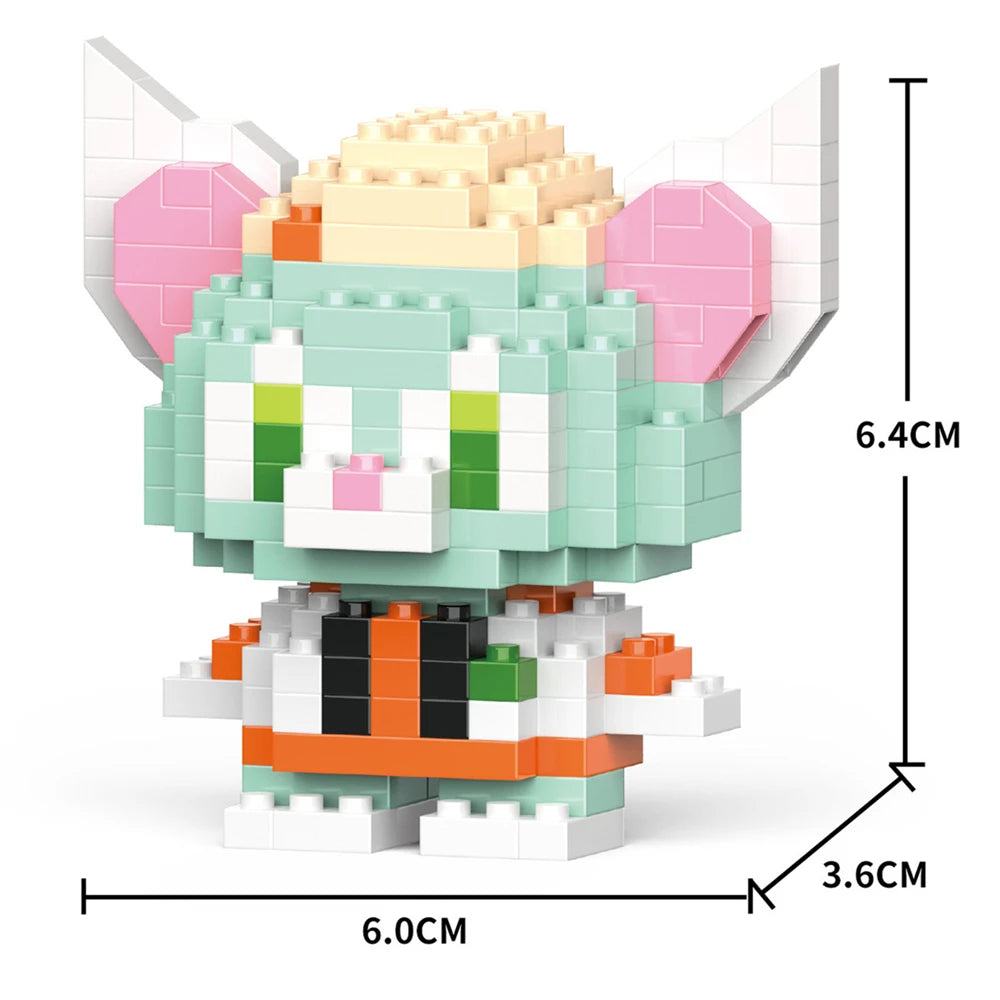 Cartoon Anime Hello Kitty Panda Refrigerator Magnet Blocks Kuromi My Melody Cinnamoroll Building Blocks Toy Kids Birthday Gift