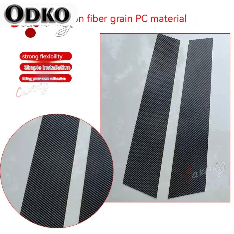 8Pcs Car Door Window Pillar Posts Trim Cover for Honda Civic 2012 2013 2014 2015 BC Column Sticker Accessories