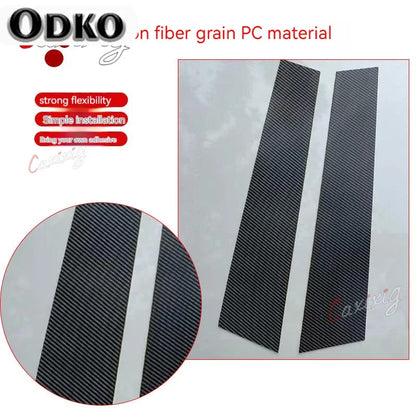 8Pcs Car Door Window Pillar Posts Trim Cover for Honda Civic 2012 2013 2014 2015 BC Column Sticker Accessories
