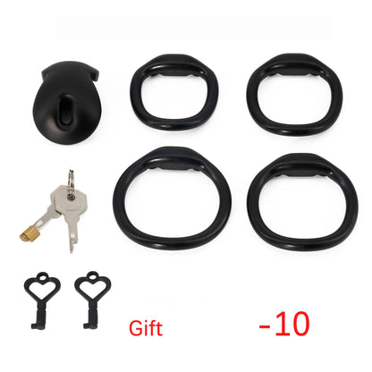 Male Chastity Cage with 4 Size Rings Positive/Negative Chastity Device Sissy Cb Lock Penis Bondage SM Chastity Lock Sex Toys Men