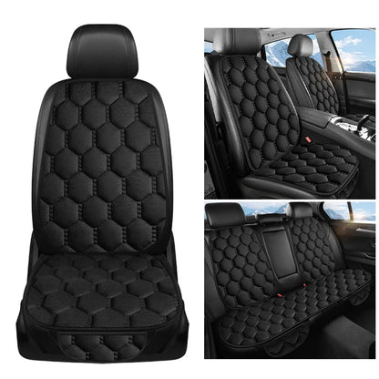 Winter Warm and Thick Velvet Car Seat Cushion Four Seasons Universal Single Seat Small Three piece Plush Warm Five Seat Anti sli