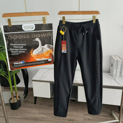 Heated Graphene Warmth Couples Style 90 White Goose down Casual down Pants Anti-Cold Waterproof Straight Leg Fashion Urban Wear