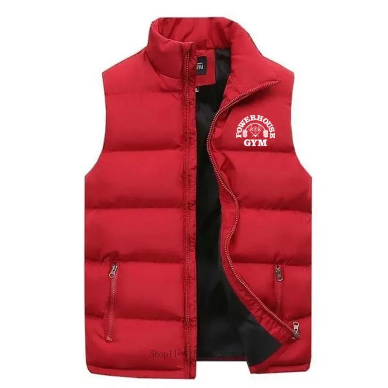 2025 Men Casual Fashion Sports Jacket Vets Coat Autumn Winter Sleeveless Warm Comfortable High Quality Mandarin Collar Vest Coat