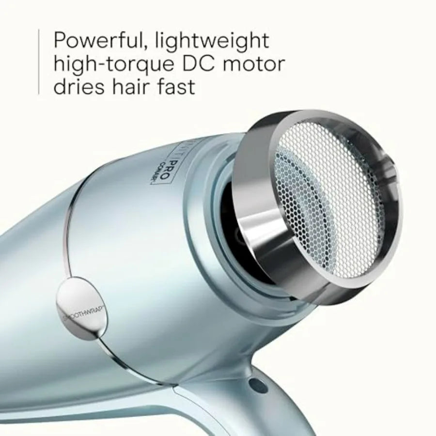 Hair dryer for home use, ceramic and plasma technology, mint color, reduces frizz and adds volume and body with diffuser and co