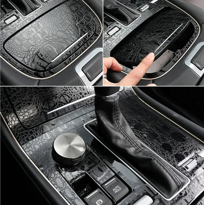 Premium Faux Crocodile Pattern Vinyl Wrap Film Self Adhesive DIY Decal Automotive Wrapping Foil with Air Release