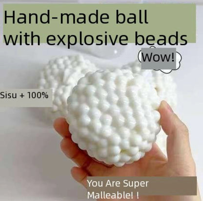 Shapeable Vacuum Squishies Sand Ball Grape Stress Ball Stress Relief Noisy Ball Desktop Squeezing Soothing Toy Birthday Gift