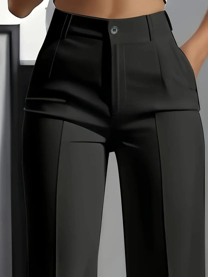 New 2025 Women's High-Waisted Draped Straight-Cut Suit Pants Simple European American Cross-Border Fashion for Women