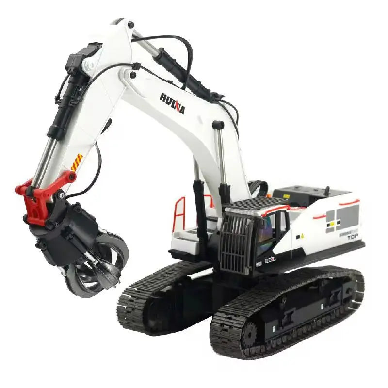 Huina 1594 Full Metal Remote Control 1592 Excavator 1/14 Electric Heavy Duty  22 Channels Rc Excavator For Children Toys Model