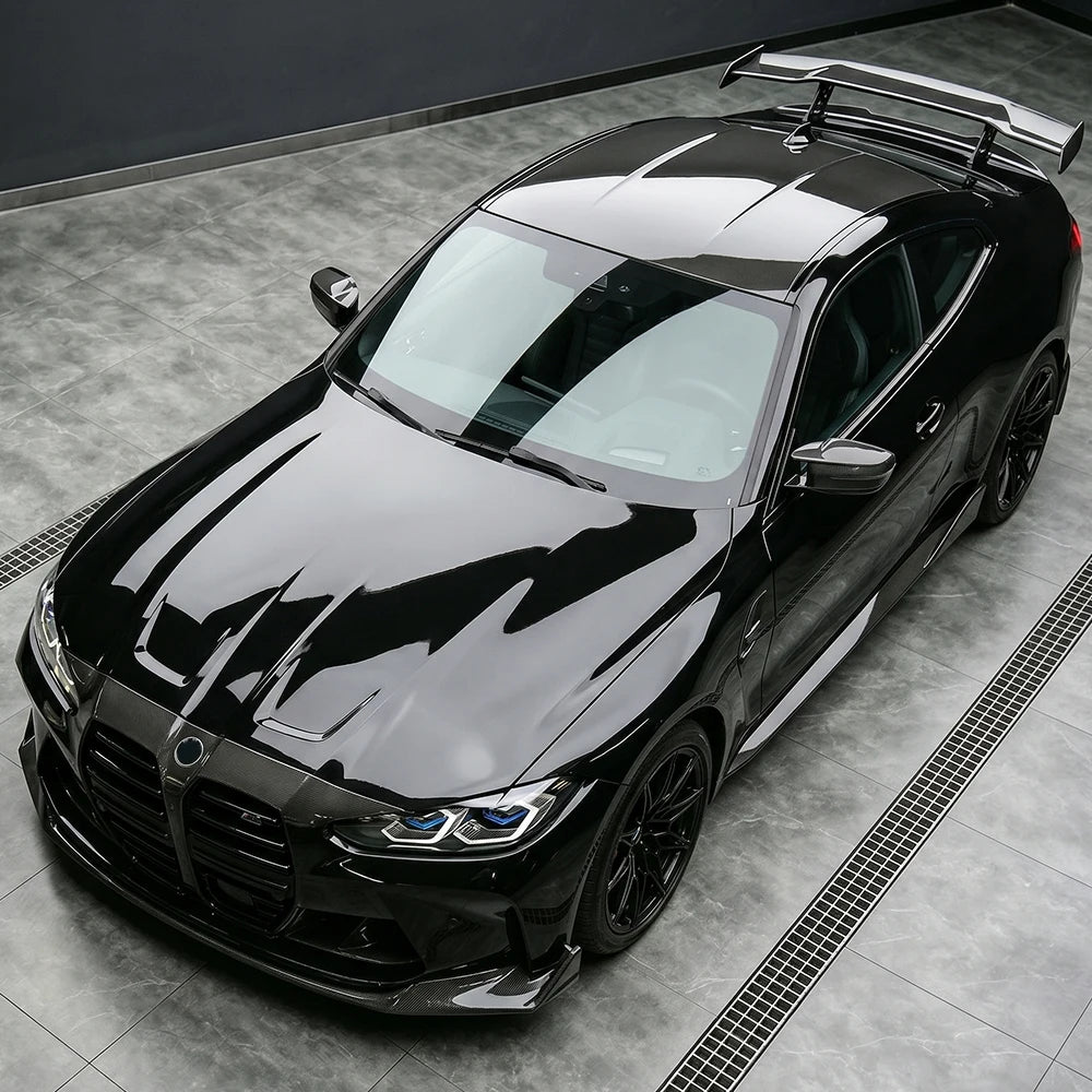Glossy Black Self-adhesive Vinyl Sticker Circular Film Auto DIY Decal Bubble Free Air Free Car Body Styling Decor Accessories
