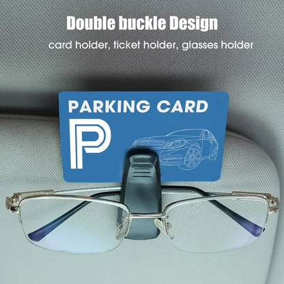 2/1pcs Auto Sun Visor Glasses Box Sunglasses Clip Card Ticket Holder Stand Universal Fastener Case Eyeglasses Car Accessories