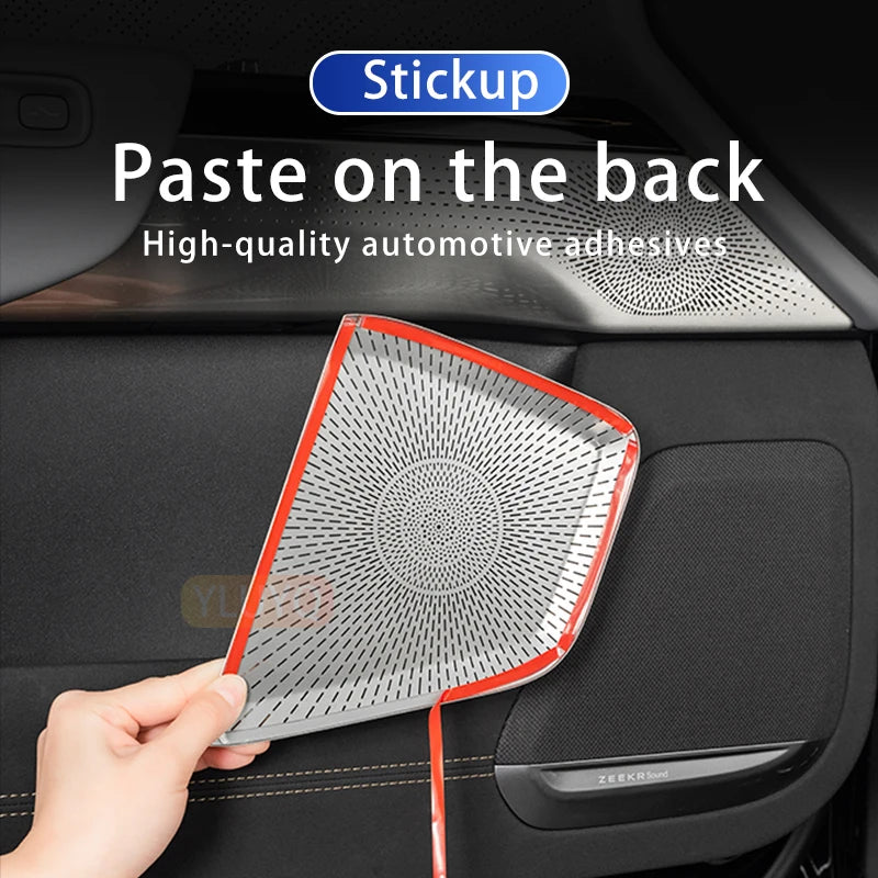 Car audio cover For ZEEKR 7X Door Horn Cover Audio Protective Cover Metal Car Interior Trim Accessories