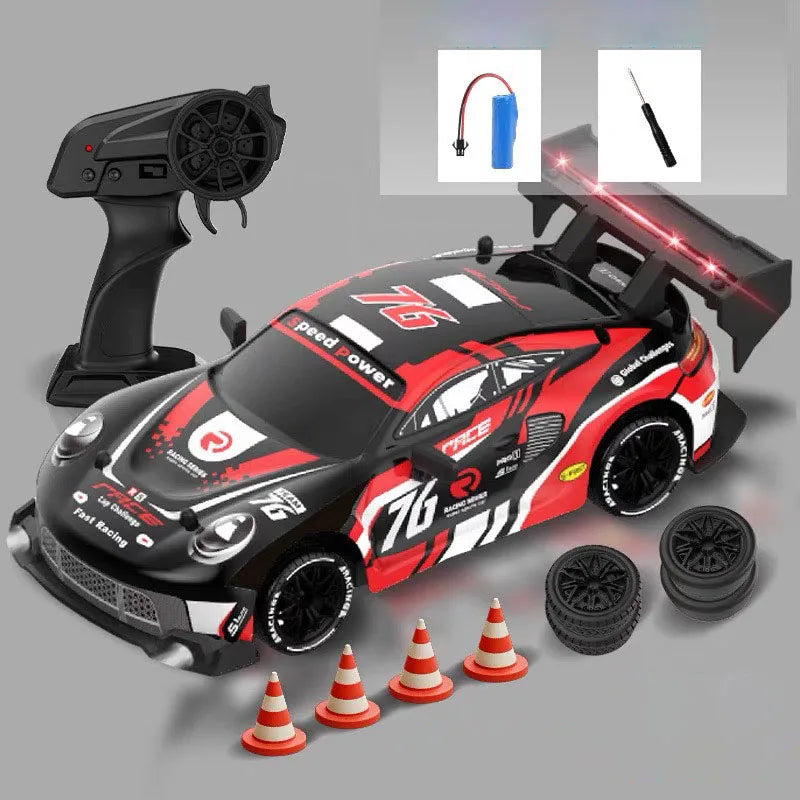 RC Drift Car 1:24 2.4GHz Remote Control Car Four Wheel Drive GTR Racing Vehicles Electric Racing Car Toys for Kids Adults Gifts