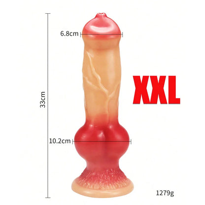 Huge Dildo Animal/Dog Dildo Realistic Penis with Suction Cup Big Butt Plug Giant Monster Cock Dick Adults Supplies for Men Women