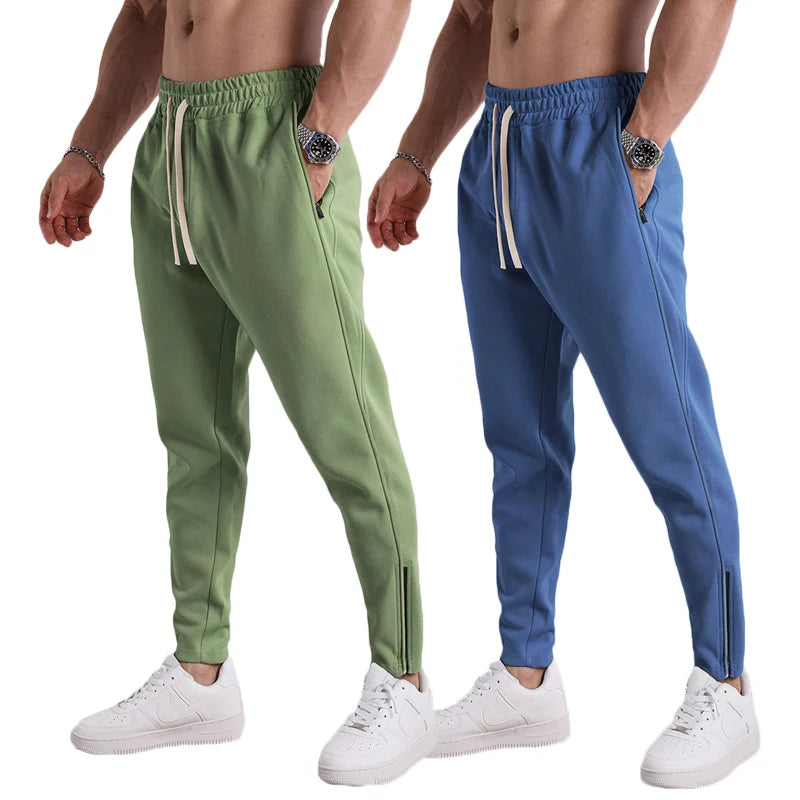New Solid Color Sweatpants Casual Workout Pants Autumn 1/2Pcs Lightweight Cargo Trousers Outdoor Gym Fitness Drawstring Trousers