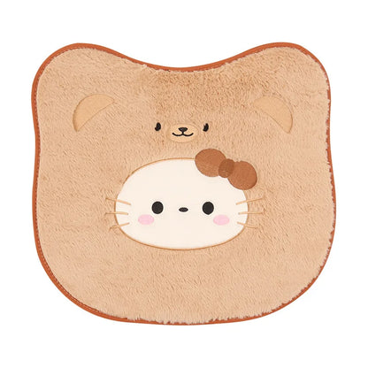 Hello Kitty Winter Plush Car Cushion Cover Cute Pink Warm Cartoon Women's Universal Warmth Seat Covers Auto Seat Accessories