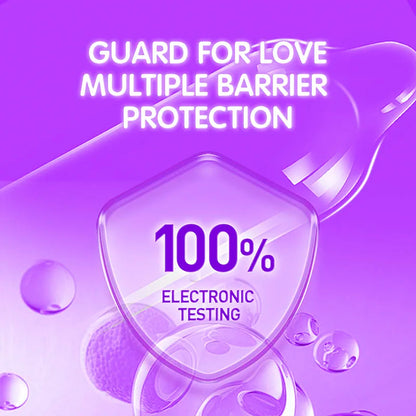 50-count pack of ultra-thin, extra-lubricated male condoms for an unrestrained pleasure experience