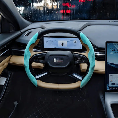 2026 Winter New Car Steering Wheel Cover Gearshift Handbrake Cover Protector Decoration Warm Super Thick Plush Auto Accessories