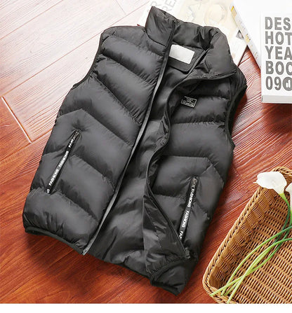 Outdoor Thickened Men's Cardigan Vest Spring Autumn Winter Casual Loose Large Size Outerwear Zipper Closure Hiking Waistcoat Men