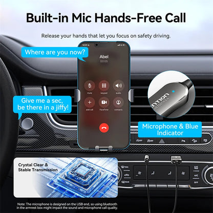 Vention Aux Bluetooth Receiver USB Bluetooth 5.4 Adapter For Car 3.5mm Jack Speaker Auto Handfree Car Audio Music Transmitter