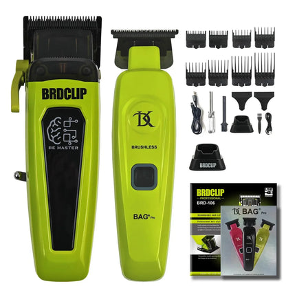 BRD106 078 Hair Clipper 7500RPM 7200RPM Hair Salon Trimmer DLC Blade with Charging Base Barber for Men New Professional BRDCLIP