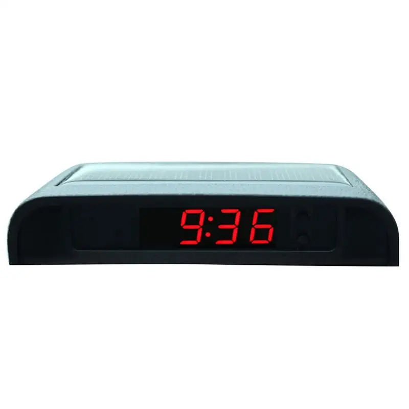 Solar Clock for Car Luminous Car Digital Clocks Vehicle Adhesive Clock Watch for Automobile Vehicles Car Interior Decoration
