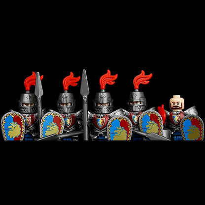 Green Dragon Raven Knights Shield Action Figures MOC Medieval Ancient Knights Scene Building Block Creative Toys for Children