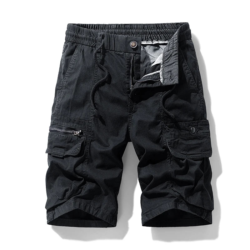 New Summer Men Cargo Cotton Shorts Mens Beach Multi Pocket Shorts Man Spring Fashion Casual Joggers Shorts Male Dropshipping