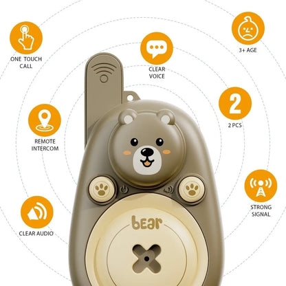 Remote Intercom 2pcs Walkie Talkies Radio Transmitter For Kids Remote Wireless Transmitter Page Cartoon Toys