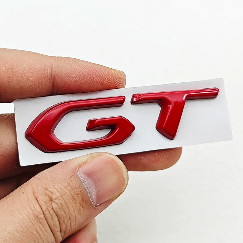 3D Metal Logo GT Badge Sticker Car Rear Trunk Emblem for 308 407 106 205 206 208 108 406 408 306 3008 4008 5008 Accessories
