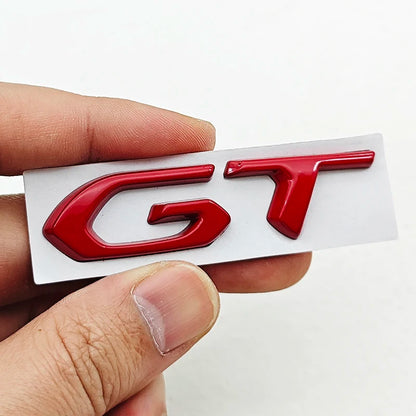 3D Metal Logo GT Badge Sticker Car Rear Trunk Emblem for 308 407 106 205 206 208 108 406 408 306 3008 4008 5008 Accessories