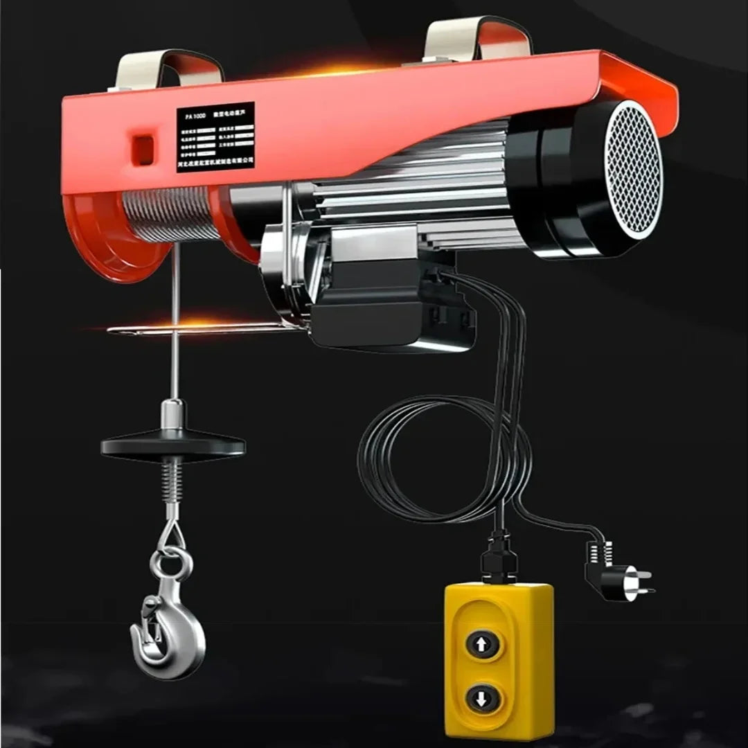 Electric Hoist 2 in 1, Electric Hoist Winch  220vElectric Hoist Lifting Height for Garage Warehouse Factory,Single/Double Slings