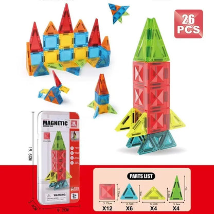 Mini Size Magnetic Building Blocks Portable Magnet Designer Construction Set Model Building Educational Toys for Children Gifts